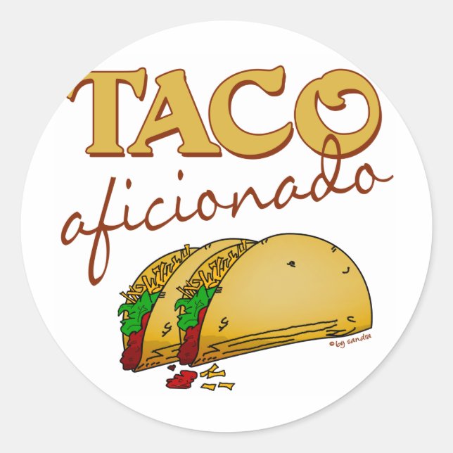 Taco-Anhänger Runder Aufkleber (Vorderseite)