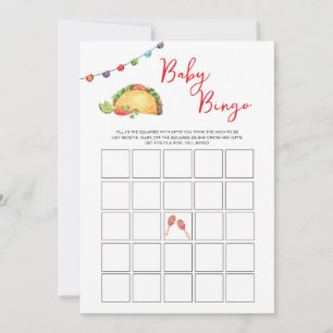 Taco-Baby-Shower-Bingo-Spiel Einladung