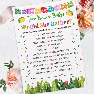 Taco Babydusche würde eher spielen, Taco Bout Hinweiskarte