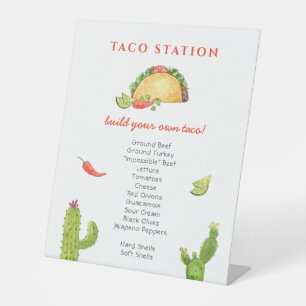 Taco Bar Food Station Sign Sockelschild