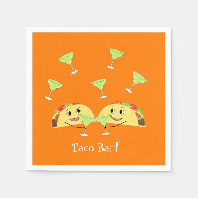 Taco Bar Paper Napkins Serviette (Vorderseite)