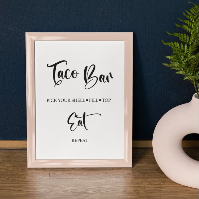 Taco Bar Wedding Sign Poster (Von Creator hochgeladen)