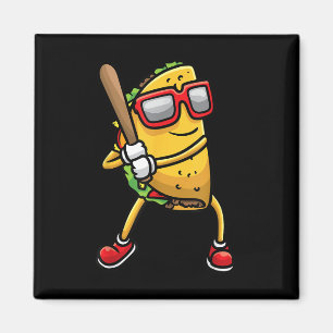 Taco Baseball Mexican Cinco De Mayo Kinder m Magnet