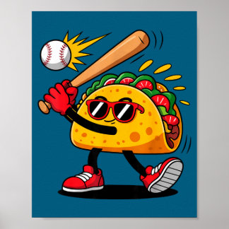 Taco Baseball mexikanisch Cinco de Mayo Männer Kin Poster