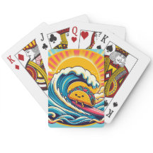 Taco beim Surfen Spielkarten