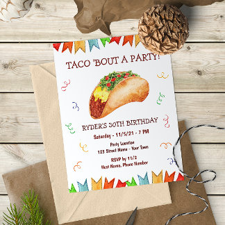 Taco Birthday Einladung
