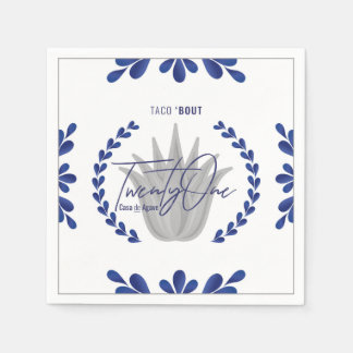 Taco' Bout 21 | Blau/Silbertequila Napkins Serviette