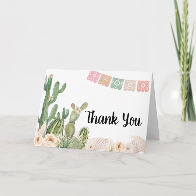 Taco Bout A Baby Boho Babydusche Dankeskarte (Vorderseite)
