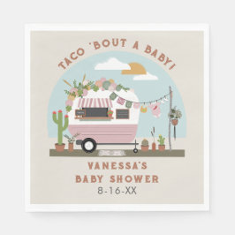 Taco Bout A Baby Boho Camper Girl Baby Dusche Serviette