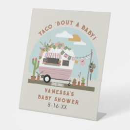 Taco Bout A Baby Boho Camper Girl Baby Dusche Sockelschild