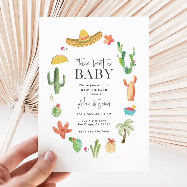 Taco Bout a Baby Einladung (Taco 'bout a baby invitation)