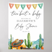 Taco Bout A Baby Fiesta Baby Dusche Begrüßungszeic