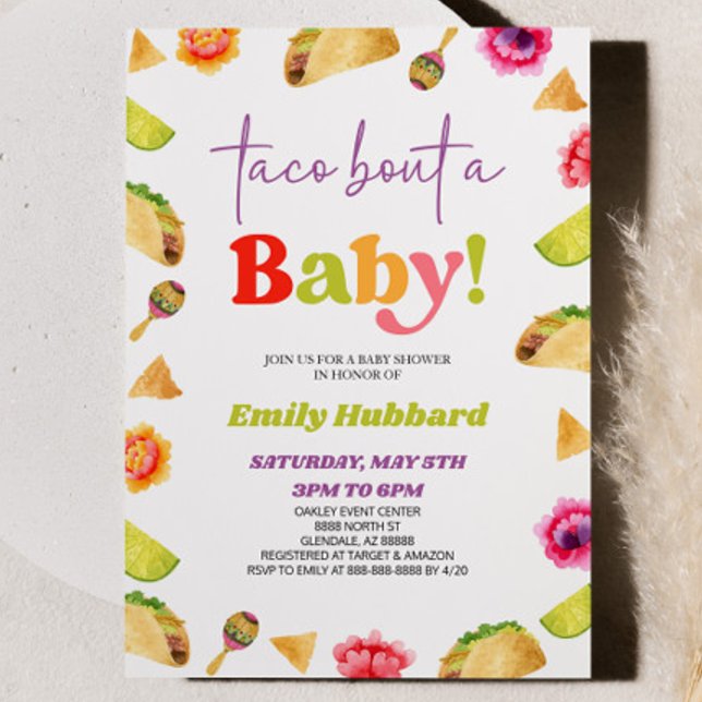 Taco Bout A Baby! Fiesta Baby Shower Einladung (Von Creator hochgeladen)