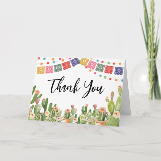 Taco Bout A Baby Fiesta Babydusche Dankeskarte (Vorderseite)