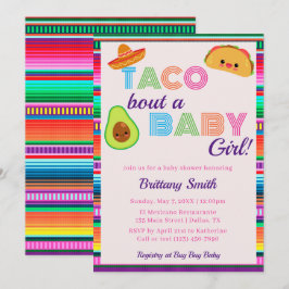 Taco Bout A Baby Girl Fiesta Stripe Baby Dusche Einladung