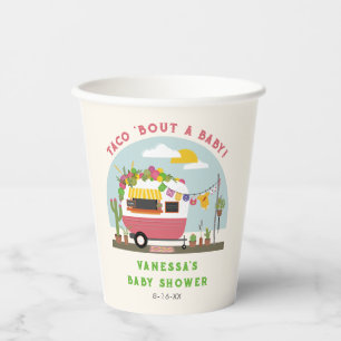 Taco Bout A Baby Hot Pink Girl Baby Shower Pappbecher