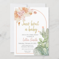 Taco 'Bout a Baby, Invitation Baby shower Fiesta,