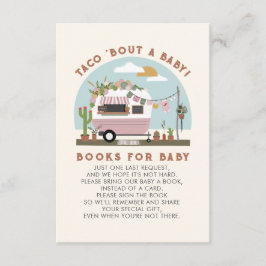 Taco Bout a Baby Showbook Anfrage Rosa Begleitkarte