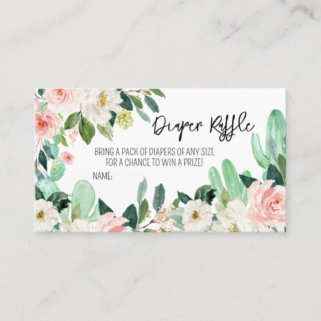 Taco Bout a Baby Shower Diaper Raffles Visitenkarte (Vorderseite)