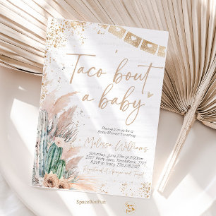 Taco Bout A Baby Shower lädt Boho Gender-Enthüllun Einladung