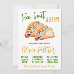 Taco 'Bout a Baby! Tacos Themed Baby Dusche Einladung