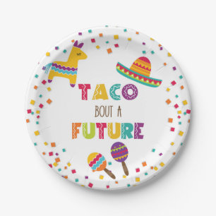 Taco Bout a Future Fiesta Abschluss Plate - weiß Pappteller