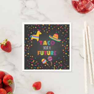 Taco Bout a Future Fiesta Napkin Graduation Serviette
