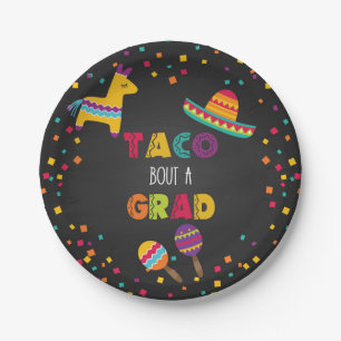 Taco Bout a Grad Fiesta Abschluss Plate Pappteller