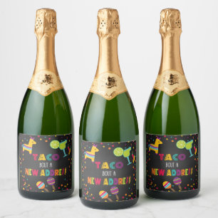 Taco Bout a New Address Sparkling Wine Étiquette