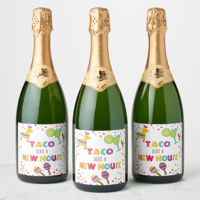 Taco Bout a New House Sparkling Vin Étiquette - Bl (Bouteilles)