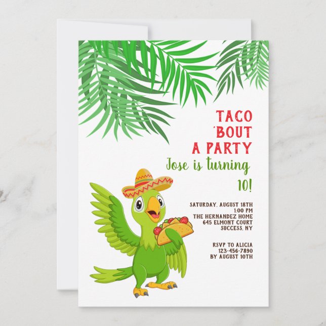 Taco 'Bout A Party Einladung (Vorderseite)