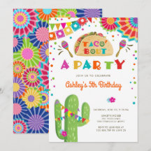 Taco Bout A Party Fiesta Cactus mexikanischer Gebu