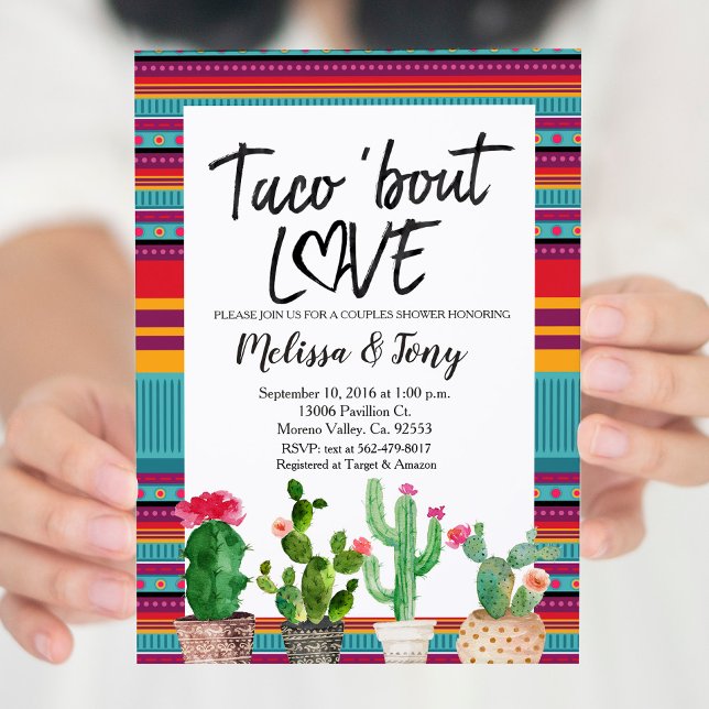 Taco Bout Amour Couples Douche Invitation (Créateur téléchargé)