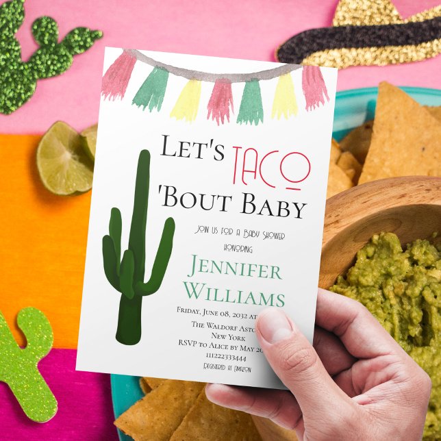 Taco Bout Baby Mexican Cactus Fiesta Baby Shower Einladung (Von Creator hochgeladen)