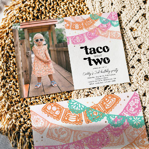 Taco Bout Deux Invitation Anniversaire