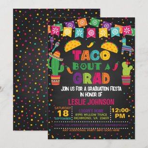 Taco Bout eine Abschluss-Einladung - Schwarz Einladung