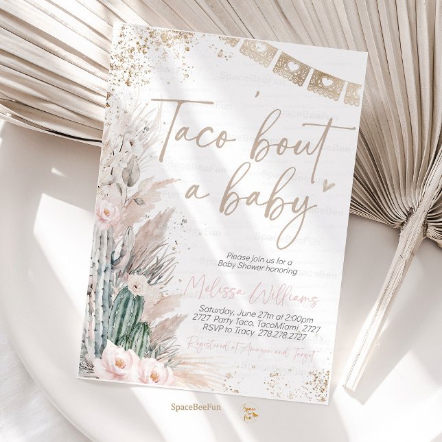 Taco Bout Eine Babydusche lädt Boho Girl ein Einladung (Taco Bout A Baby Shower Invitation Boho Girl Fiesta Baby Shower Invite, Cactus Taco Baby Shower
)