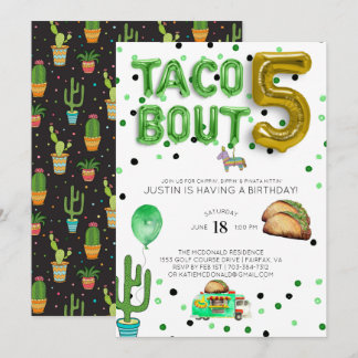 Taco Bout Five | Einladung zum fünften Geburtstag