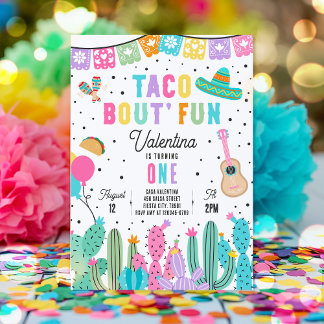 Taco Bout' Fun 1. Geburtstag Fiesta Mexikanisches  Einladung