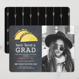 Taco Bout GRAD Foto Chkbd Bk Virtual Abschluss Einladung