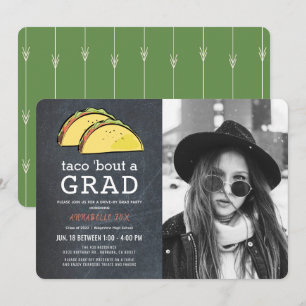 Taco Bout GRAD Foto Chkbd Drive-by-Abschluss Einladung
