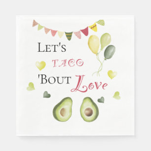 Taco Bout Liebe Brautparty Avocado Fiesta Serviette