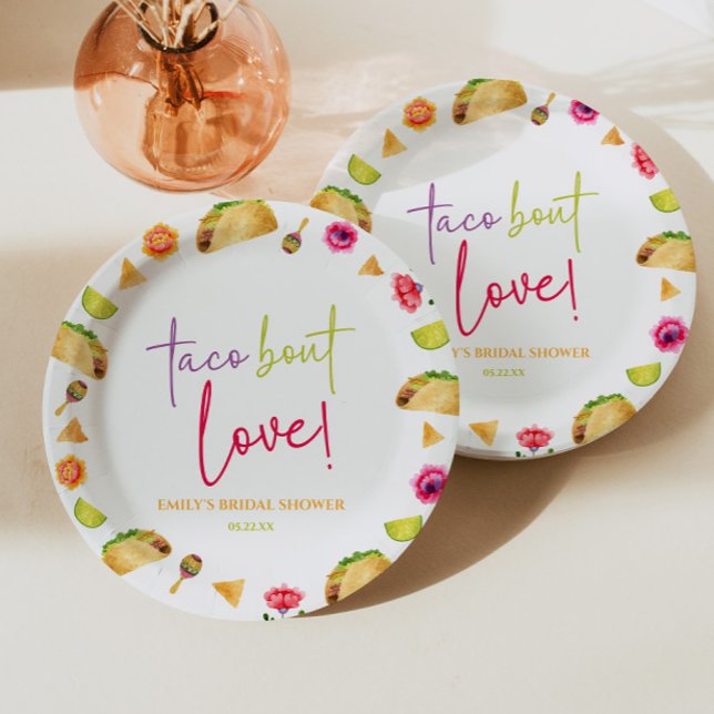 Taco Bout Liebe! Fiesta Brautparty Pappteller (Von Creator hochgeladen)