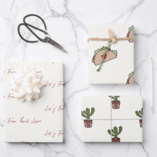 Taco 'bout Liebe Fiesta Cactus Geschenkpapier Set