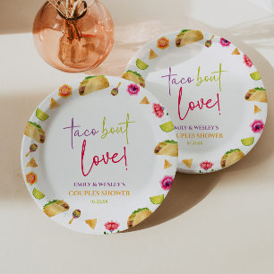 Taco Bout Liebe! Fiesta Wedding Couples Dusche Pappteller