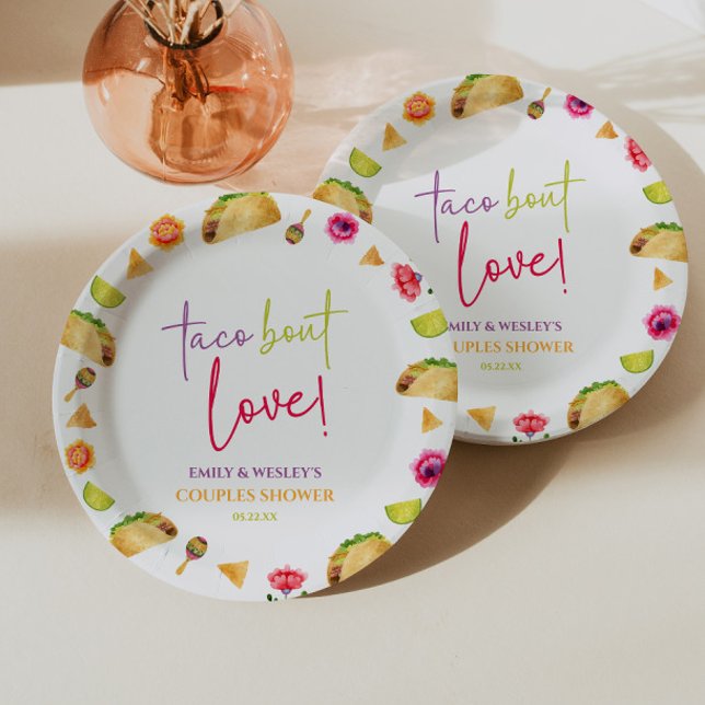 Taco Bout Liebe! Fiesta Wedding Couples Dusche Pappteller (Von Creator hochgeladen)
