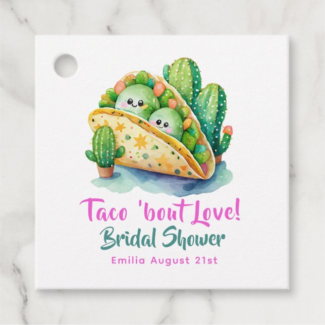 Taco 'Bout Liebe! Letztes Party Brautparty Geschenkanhänger (Vorderseite)