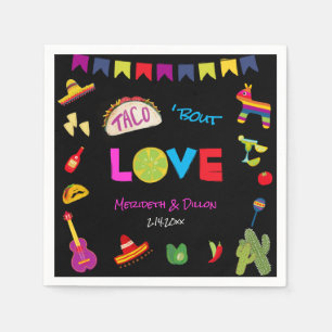 Taco Bout Liebe Mexican Fiesta Streifen Serviette