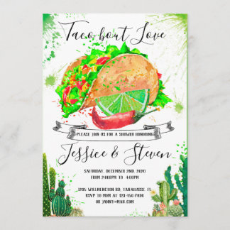 Taco bout Liebe Paare Dusche Einladung Kakteen