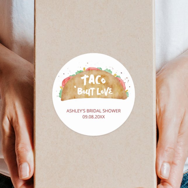Taco 'Bout Liebe Wedding Brautparty Fiesta Runder Aufkleber (Von Creator hochgeladen)